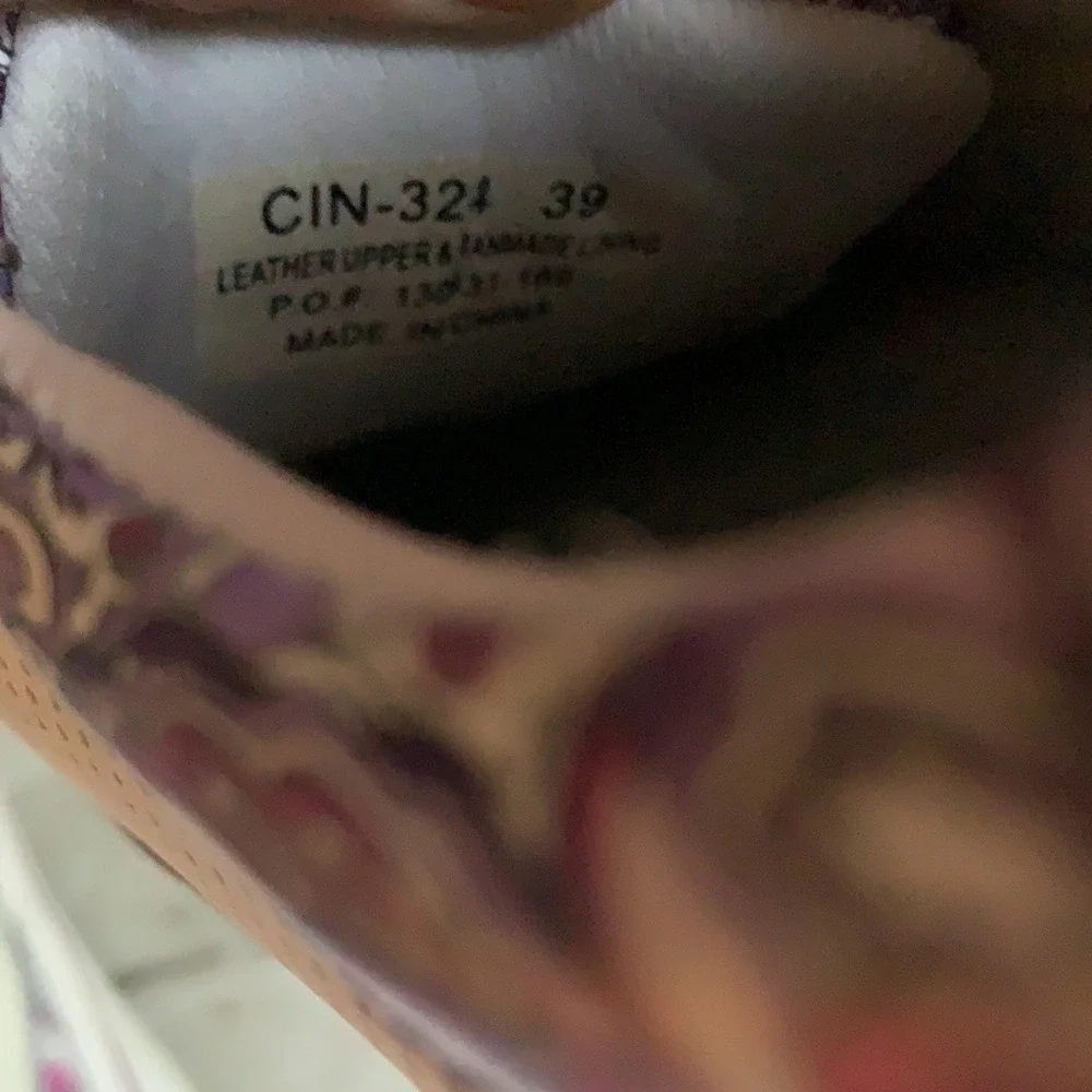 Alegria Cindi Purple Swirl Sneakers Floral 39  lace up comfort casual‎ - Picture 6 of 11